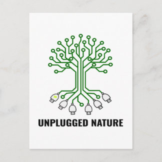 Unplugged Nature Circuit Tree USB Postcard