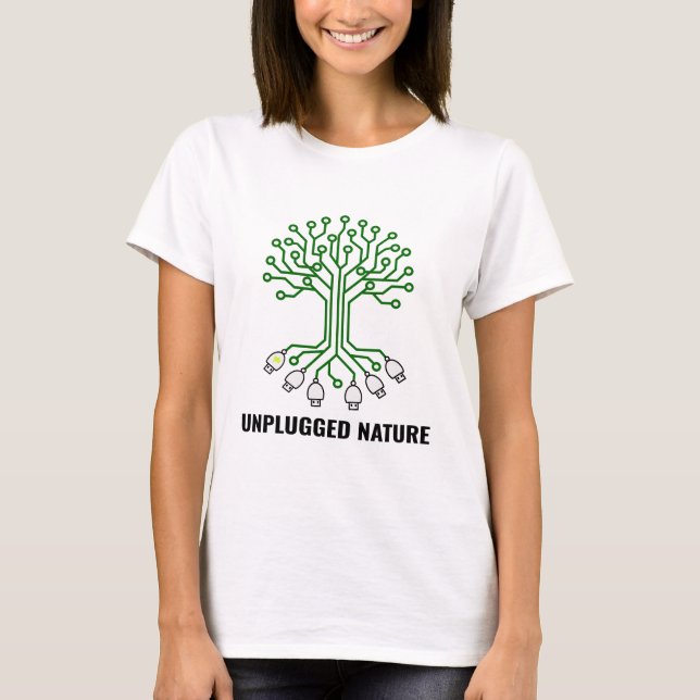 Unplugged Nature Circuit Tree USB T-Shirt (Front)