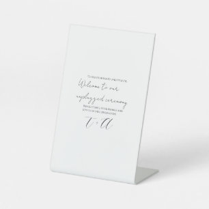 Unplugged phone free ceremony wedding sign