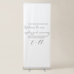 Unplugged phone free ceremony wedding sign