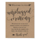 Unplugged Wedding Ceremony Sign 8x10