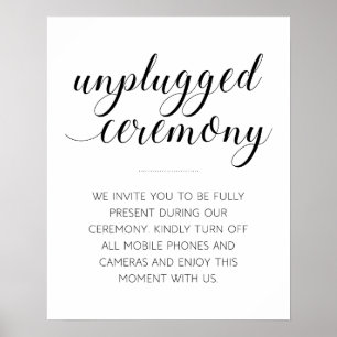 Unplugged Wedding Ceremony Sign - Alejandra