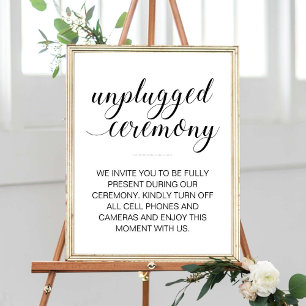Unplugged Wedding Ceremony Sign - Alejandra