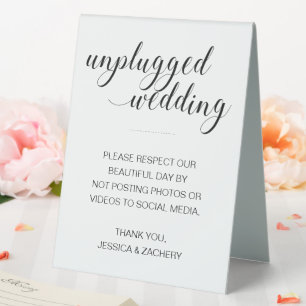 Unplugged Wedding No Posting To Social Media