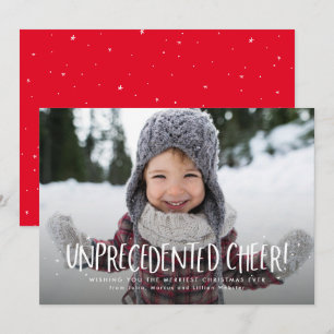 Unprecedented cheer fun one photo Christmas Holiday Card