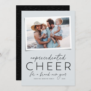 Unprecedented cheer happy 2022 blue New Year card