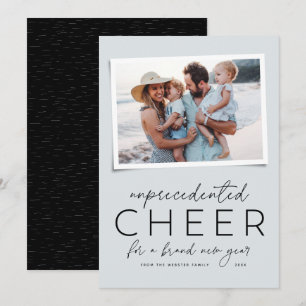 Unprecedented cheer happy 2026 blue New Year card