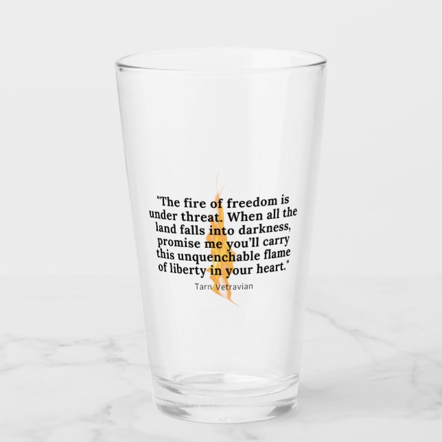 Unquenchable Flame - Glass Tumbler (Front)