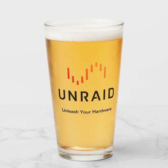 Unraid Beer Glass (Front Filled)