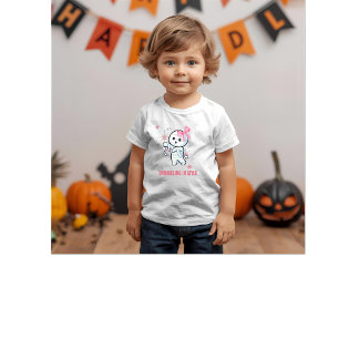 Unraveling in Style Funny Mummy Girls' Halloween T-Shirt
