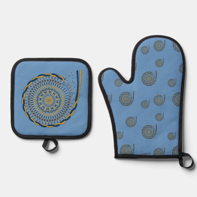 Unraveling Oven Mitt & Pot Holder Set (Front)