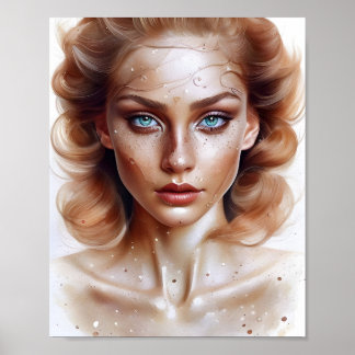 Unrealistic Girl Portrait Poster