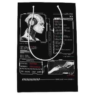 Unrecognised - Techno-Brutalist Streetwear Design Medium Gift Bag
