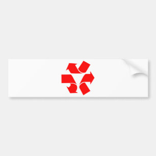 Unrecycle Symbol Bumper Sticker