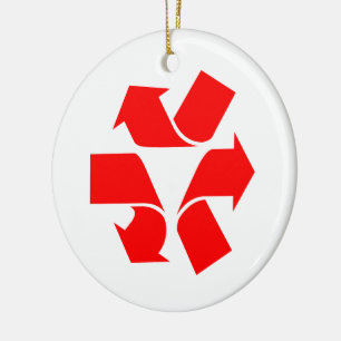 Unrecycle Symbol Ceramic Tree Decoration