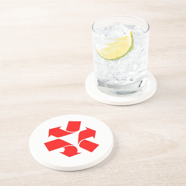 Unrecycle Symbol Coaster (Side)