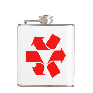 Unrecycle Symbol Hip Flask
