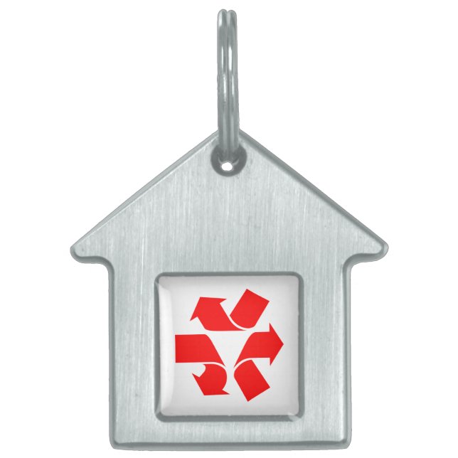 Unrecycle Symbol Pet ID Tag (Front)