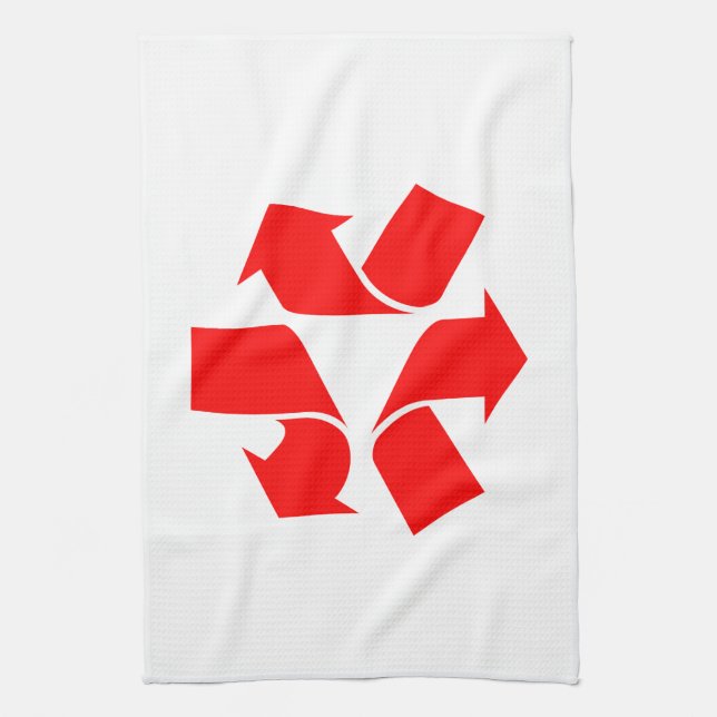 Unrecycle Symbol Tea Towel (Vertical)