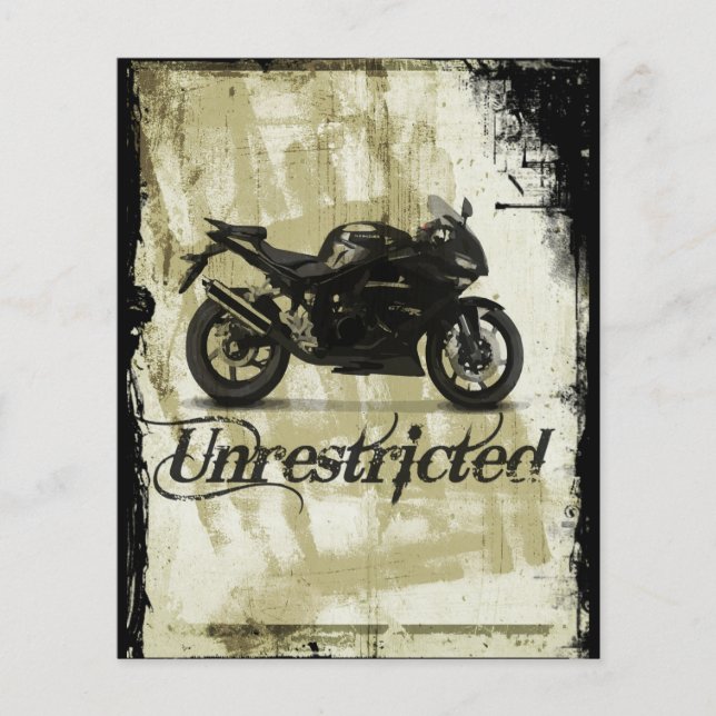UNRESTRICTED GRUNGE MOTORCYCLE MOTORBIKE GANG MOTT FLYER (Front)