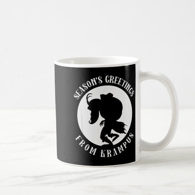 Unruly Greetings From Krampus Christmas Apparel Me Coffee Mug (Right)