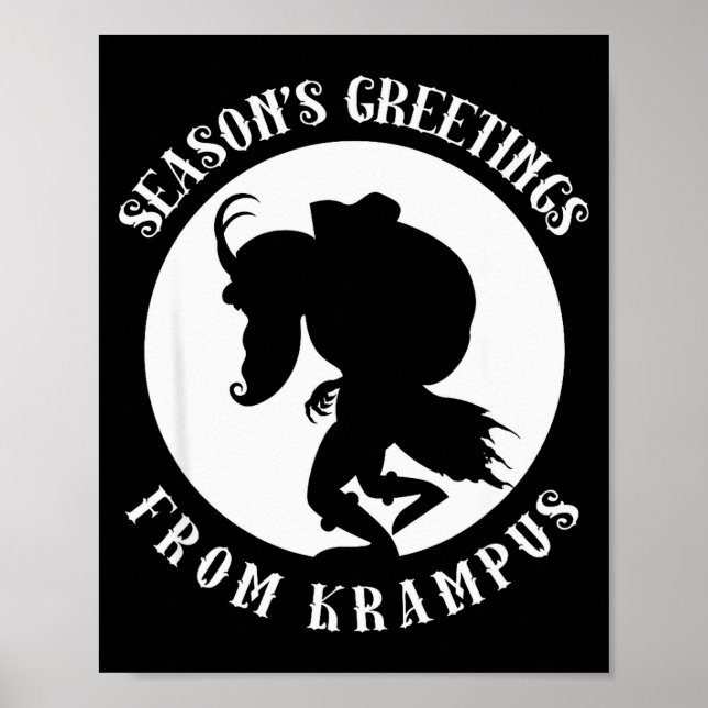 Unruly Greetings From Krampus Christmas Apparel Me Poster (Front)