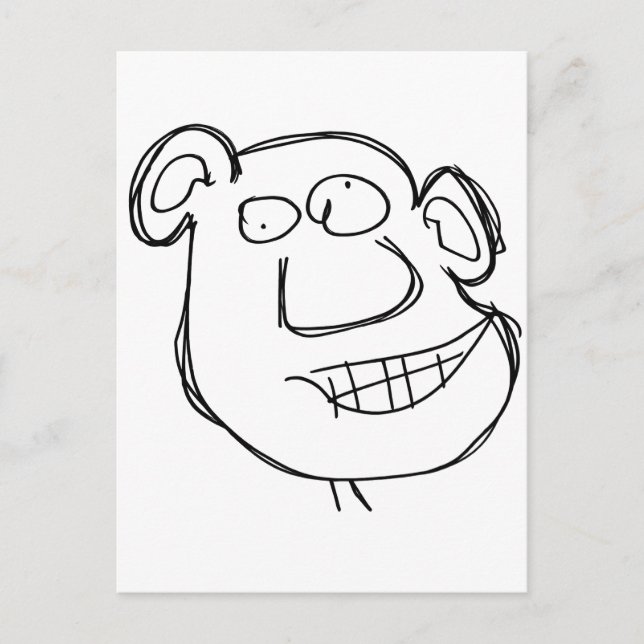 Unruly guy postcard (Front)