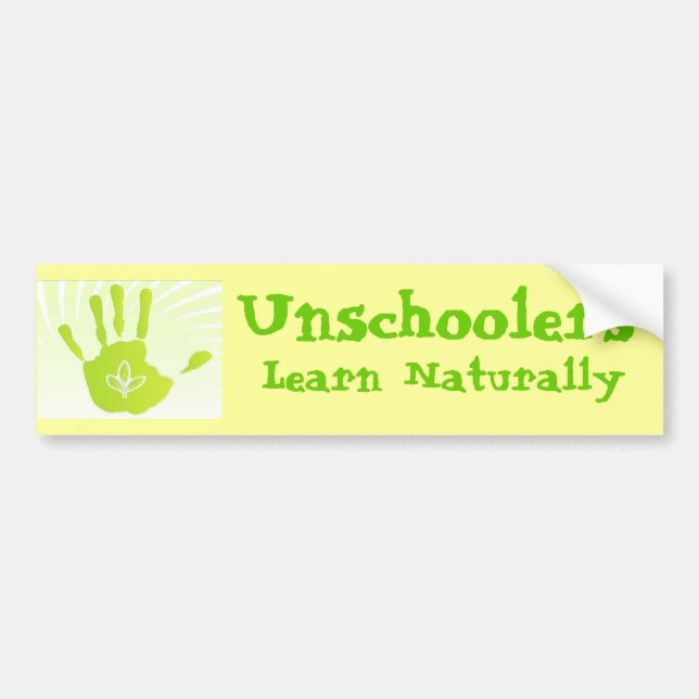 Unschoolers Learn Naturally Bumper Sticker (Front)