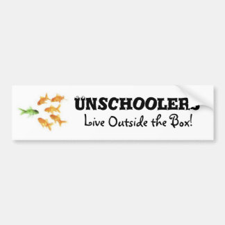 Unschoolers Living Outside the Box Bumper Sticker