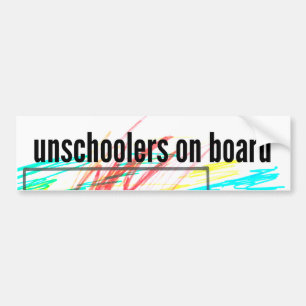 Unschoolers on Board Bumper Sticker