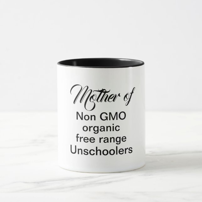 Unschooling mom homeschool children funny quote mug (Center)