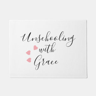 Unschooling Mum Grace Hearts Doormat