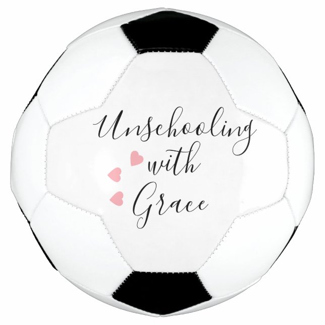 Unschooling Mum Grace Hearts Football (Front)