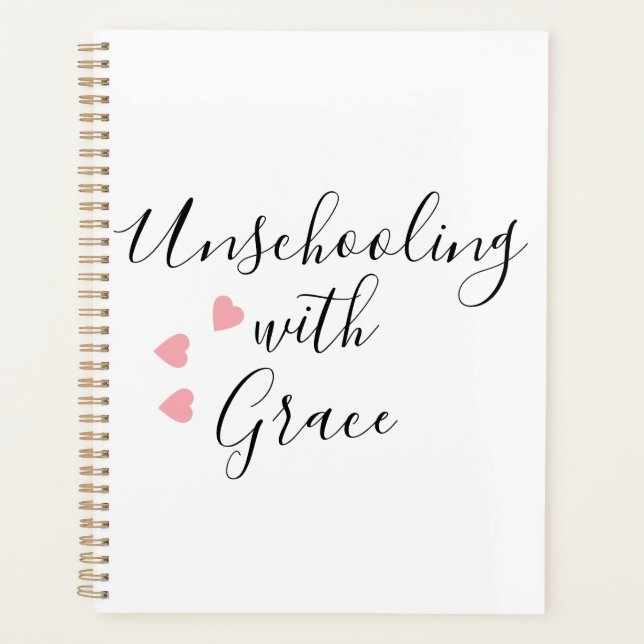 Unschooling Mum Grace Hearts Planner (Front)