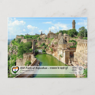 UNSECO, Hill Forts of Rajasthan - Chittorgarh Fort Postcard