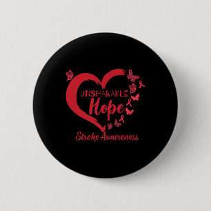 Unshakable Warrior Heart Stroke Awareness Month 20 6 Cm Round Badge