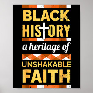 Unshakeable Faith Black History Month Blm Melanin Poster