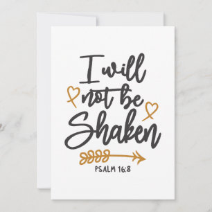 Unshakeable Faith - Psalm 16:8 Christian Design Thank You Card
