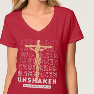 Unshaken - Bible Gospel Scripture Burgundy T-Shirt