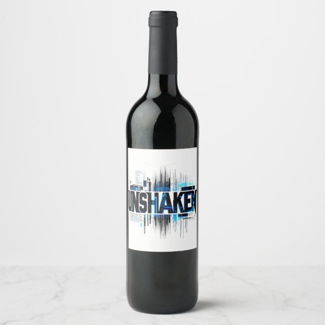 UNSHAKEN Cyberpunk Wine Label (Front)