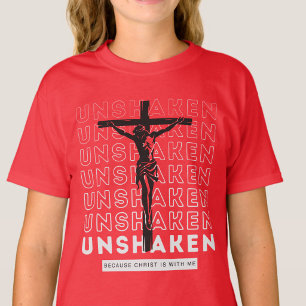 Unshaken - Faith Christianity Jesus Christ Red T-Shirt