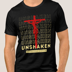Unshaken - Jesus Gospel Faith Christ Black Tri-Blend Shirt