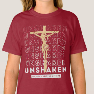 Unshaken - Religious Gospel Jesus Christ Burgundy T-Shirt