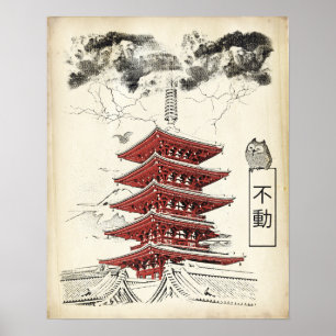 Unshaken - Traditional Japanese Streetwear Design Poster