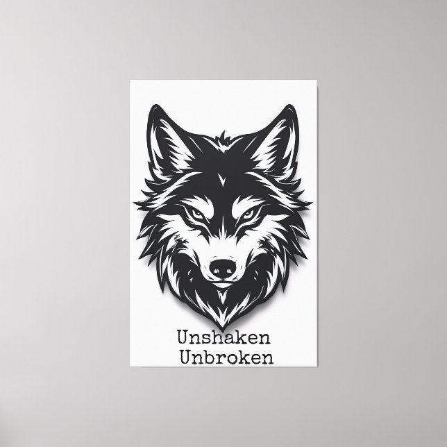 Unshaken. Unbroken Canvas Print (Front)