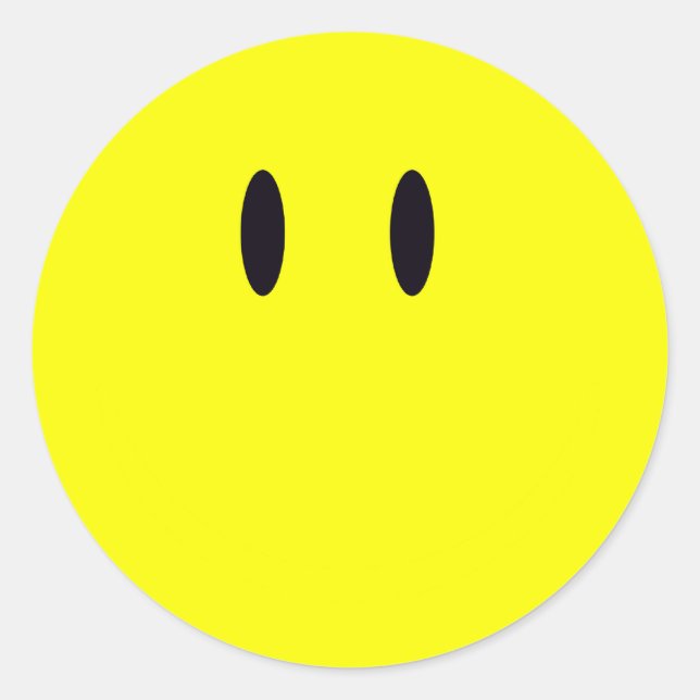 unsmiley classic round sticker (Front)