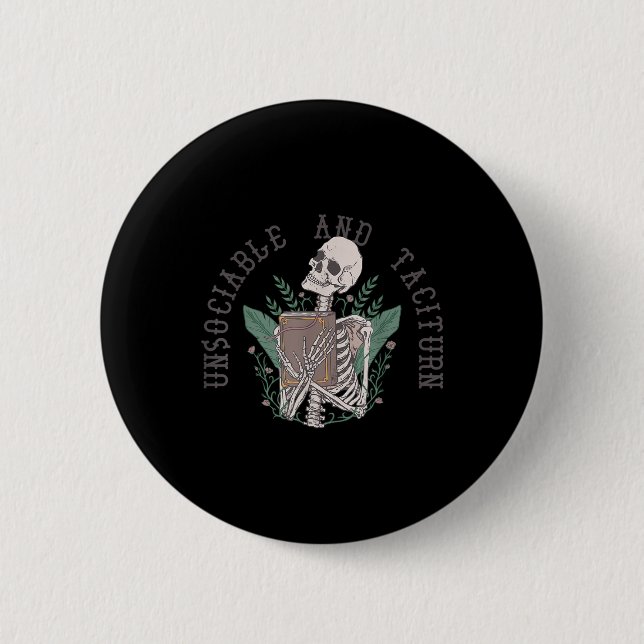 Unsociable And Taciturn Jane Austen Pride &amp; Pr 6 Cm Round Badge (Front)