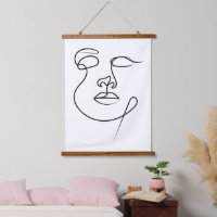 Unspoken – Minimalist Abstract One-Line Face Art