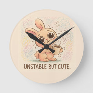 Unstable but Cute Round Clock