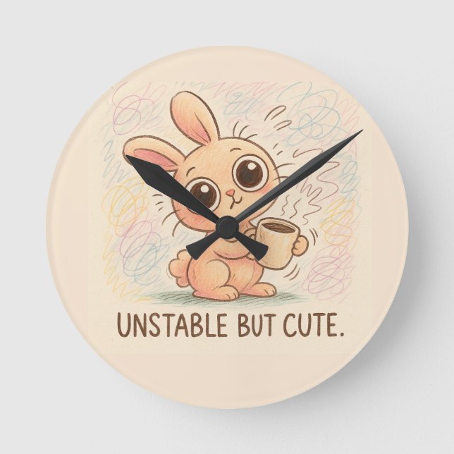 Unstable but Cute Round Clock (Front)